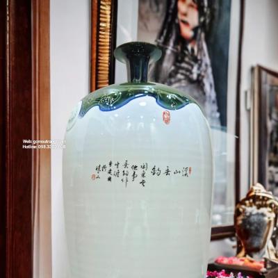bình cổ hút hoạ tiết xóm núi, bình sứ trung quốc, gốm sứ giang tây
